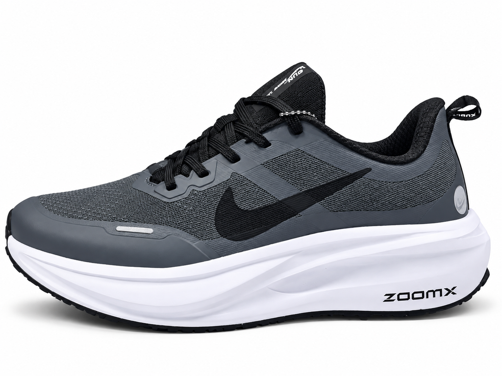 Premium Men’s Running Shoes – Lightweight Cushioned Sports Sneakers | Black & Grey