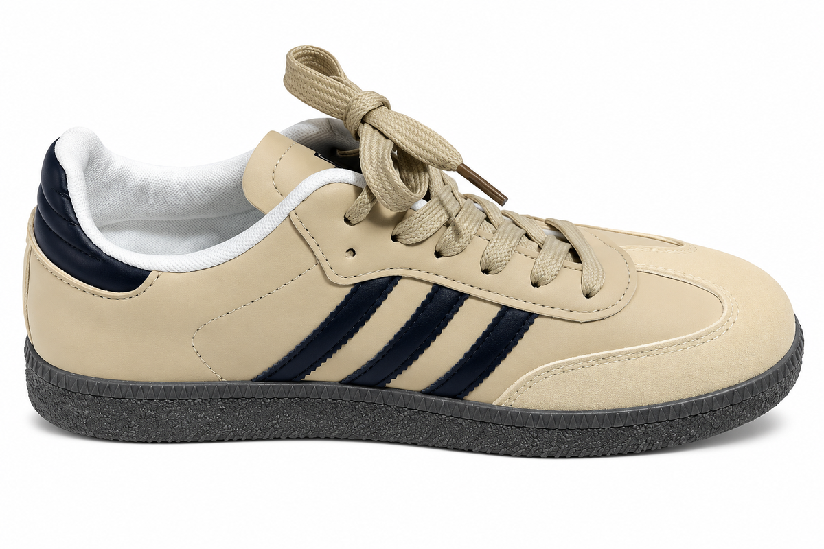 Classic Samba Style Sneakers – Premium Beige Leather Casual Shoes unisex