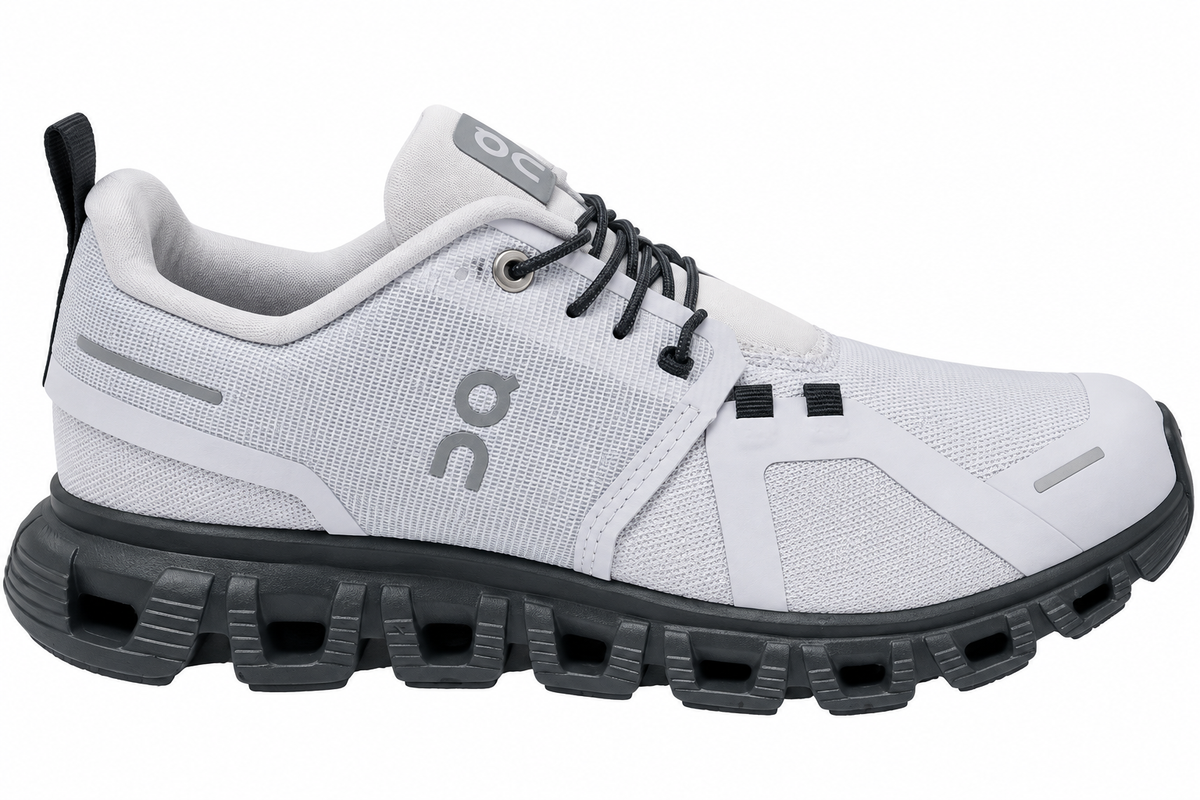 On Cloud Waterproof Running Shoes – Light Grey & Black | Men's Athletic Sneakers
