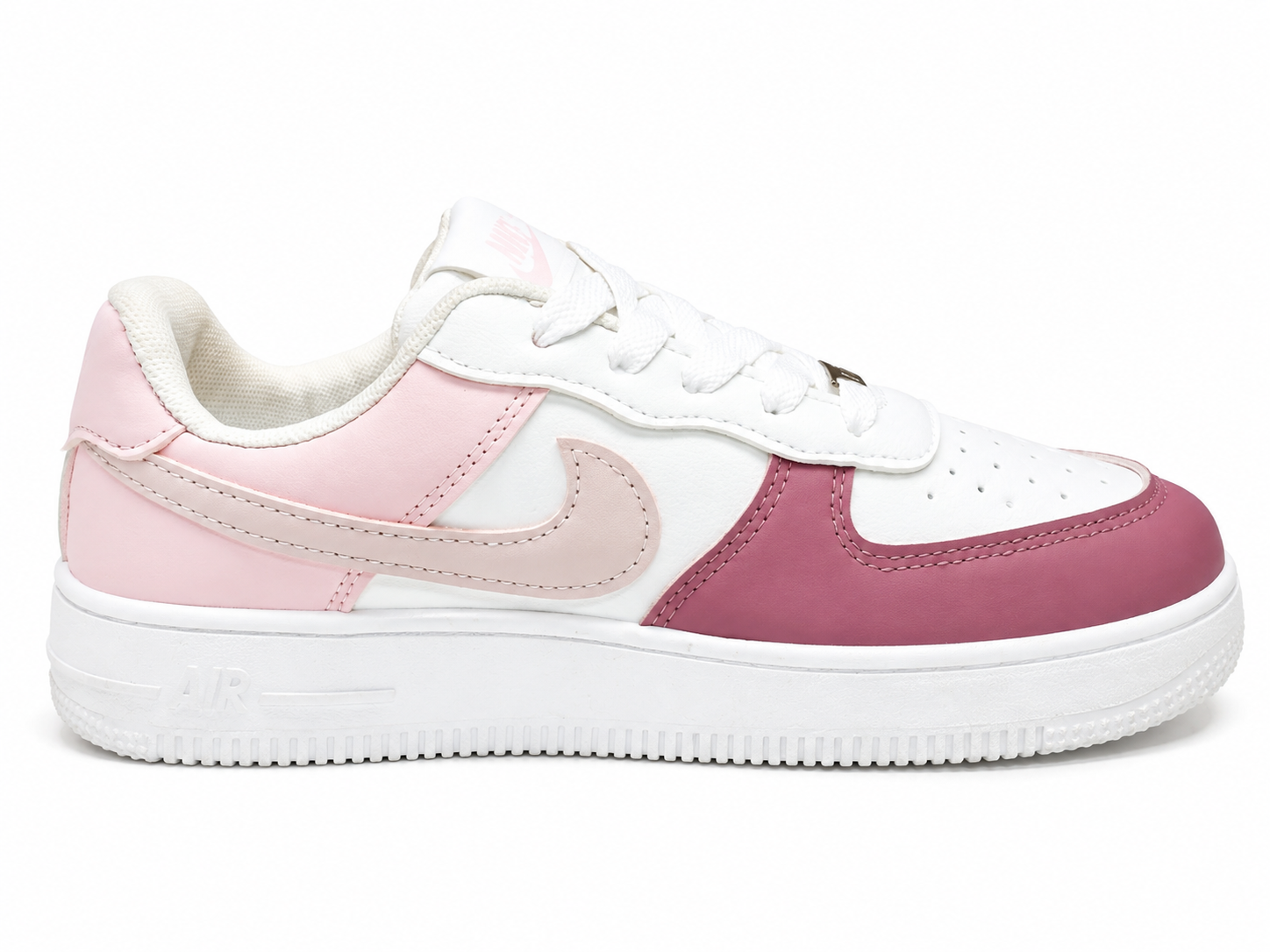 Rose Pink & White Top Sneakers – Stylish Casual Everyday Shoes