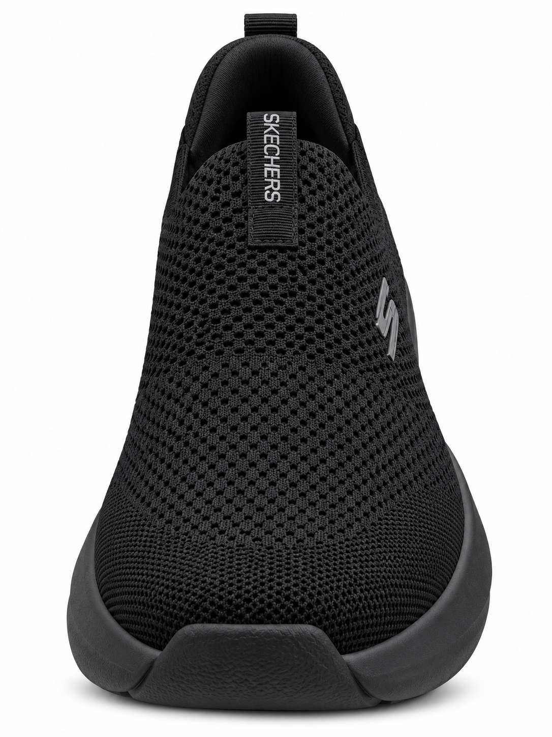 Men's Black Slip-On Sneakers | Lightweight Breathable Mesh Walking Shoes