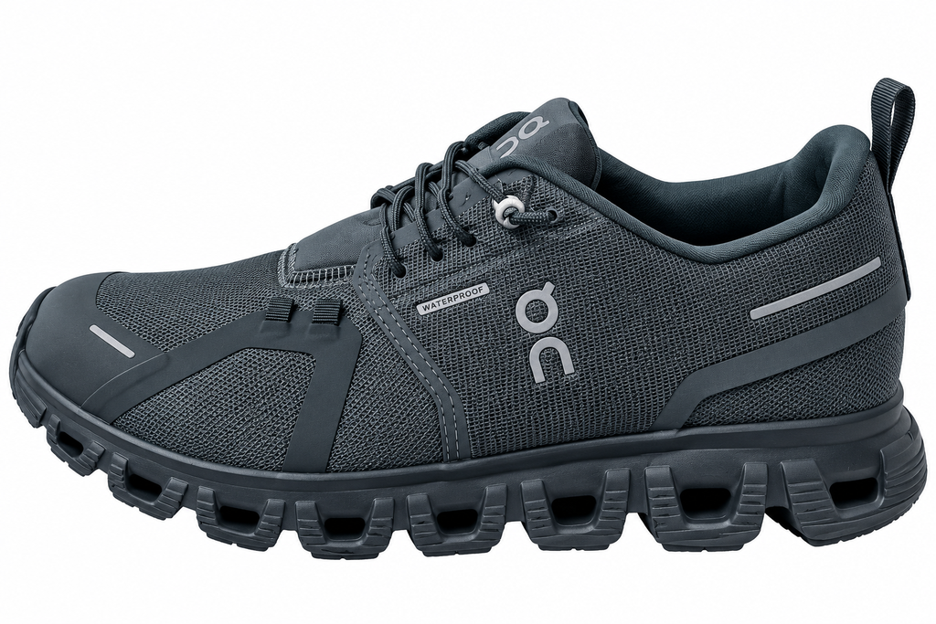 On Cloud Waterproof Running Shoes – Dark Grey | Lightweight Cushioned Sneakers