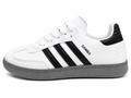 White & Black Samba Style Sneakers – Classic Streetwear Casual Shoes