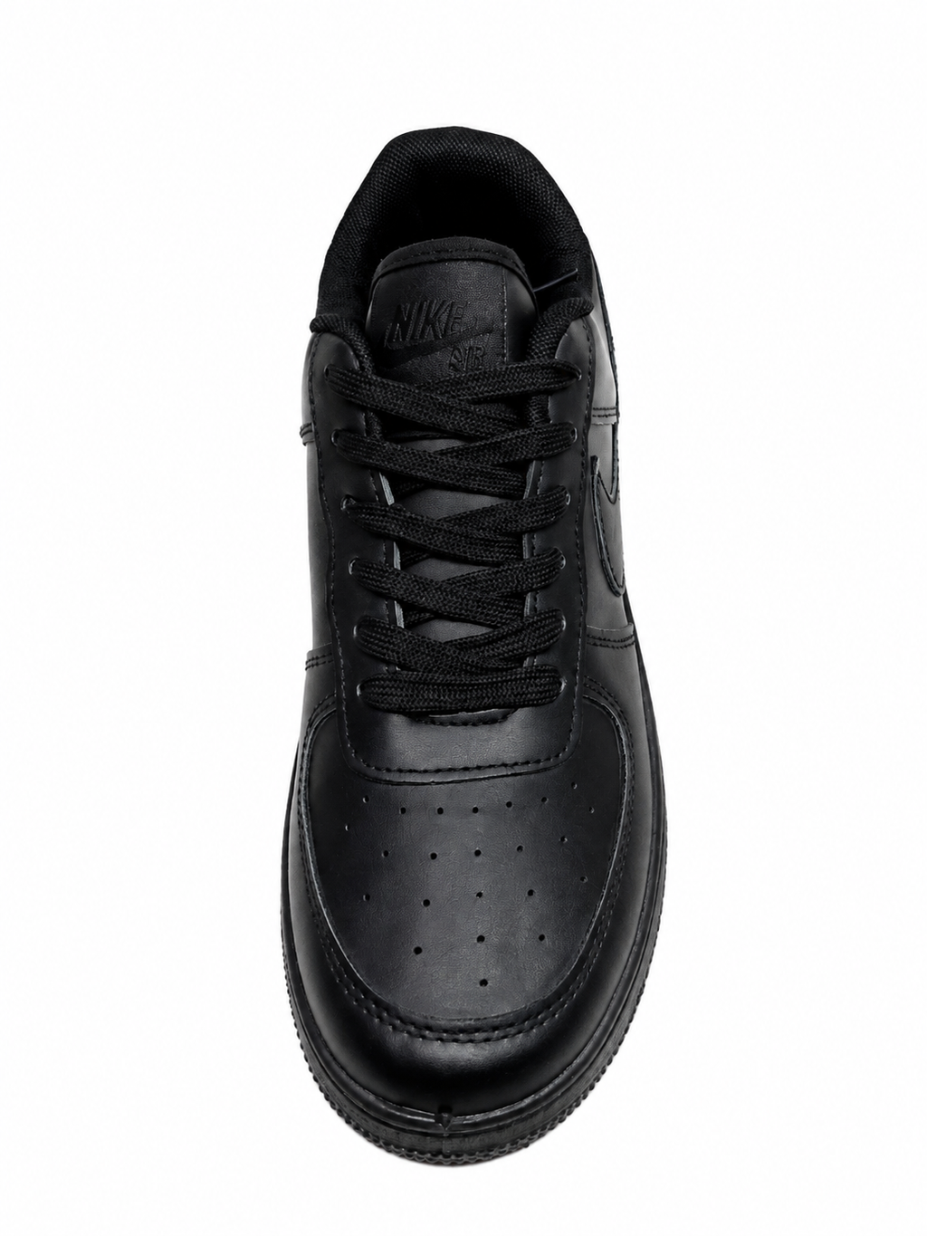 Nike Air Force 1 Style Triple Black Sneakers – Classic Low-Top Casual Shoes