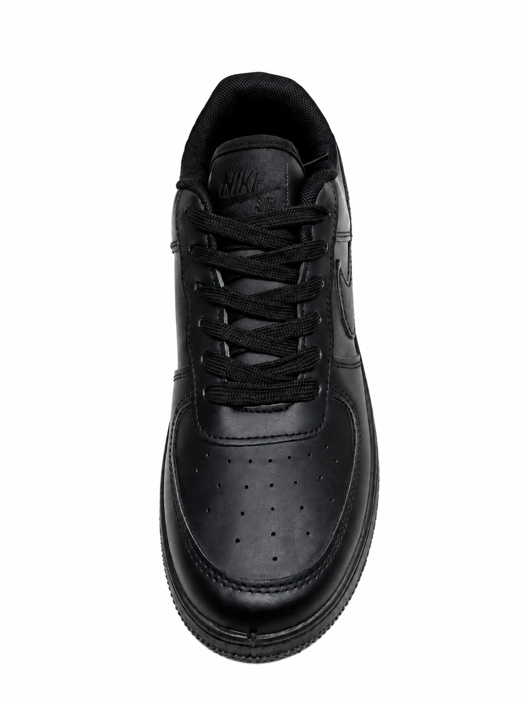 Nike Air Force 1 Style Triple Black Sneakers – Classic Low-Top Casual Shoes