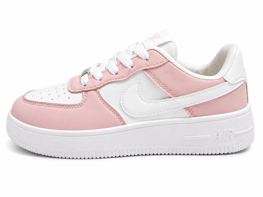 Pink & White Air Style Sneakers – Classic Everyday Casual Shoes