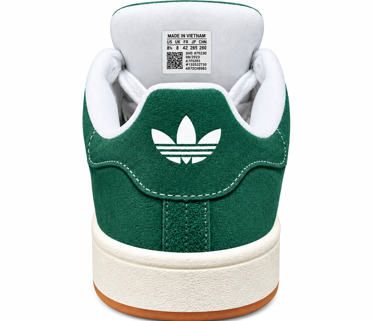 Green Suede Retro Sneakers with White Stripes | Classic Casual Streetwear Shoes