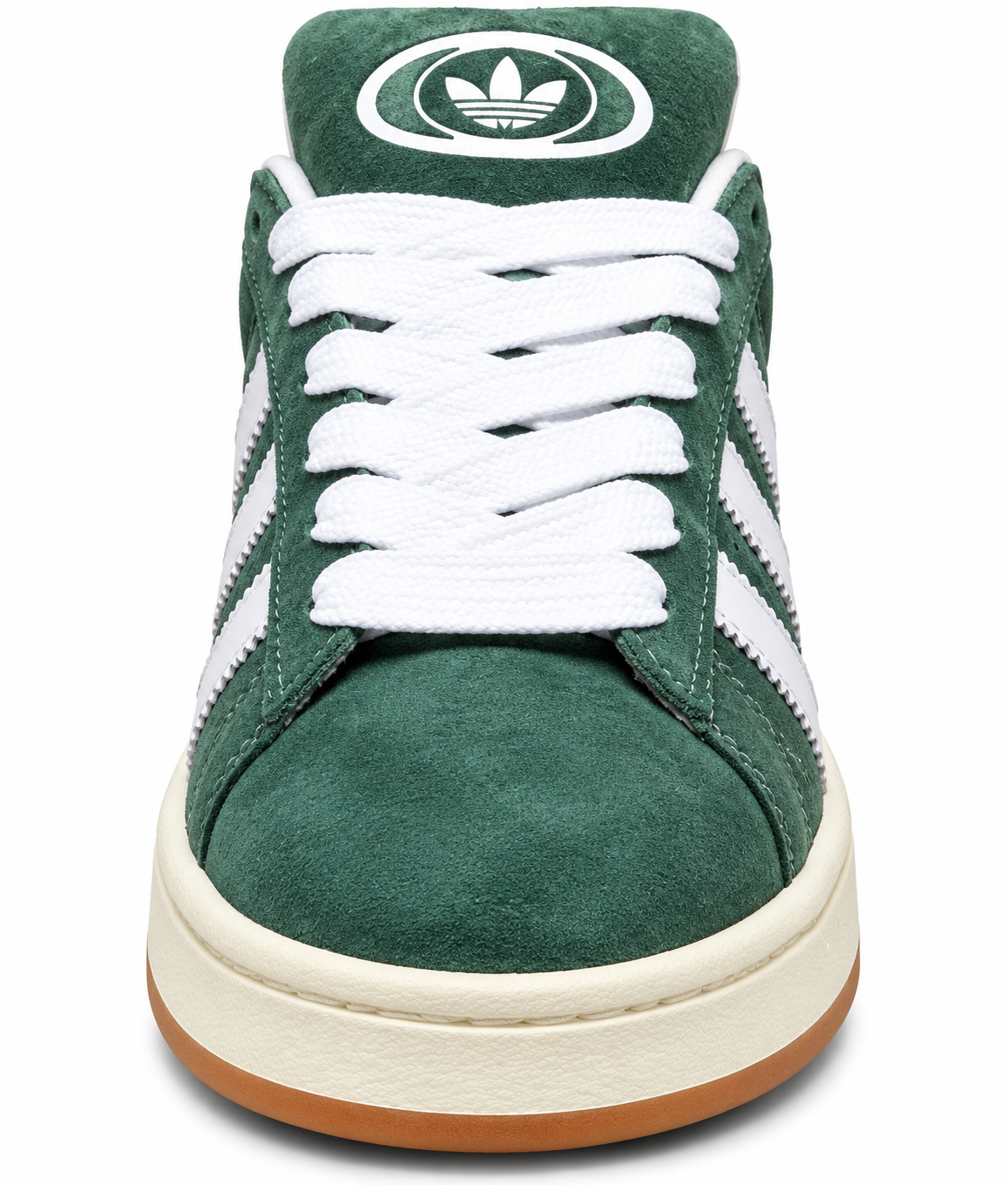 Green Suede Retro Sneakers with White Stripes | Classic Casual Streetwear Shoes