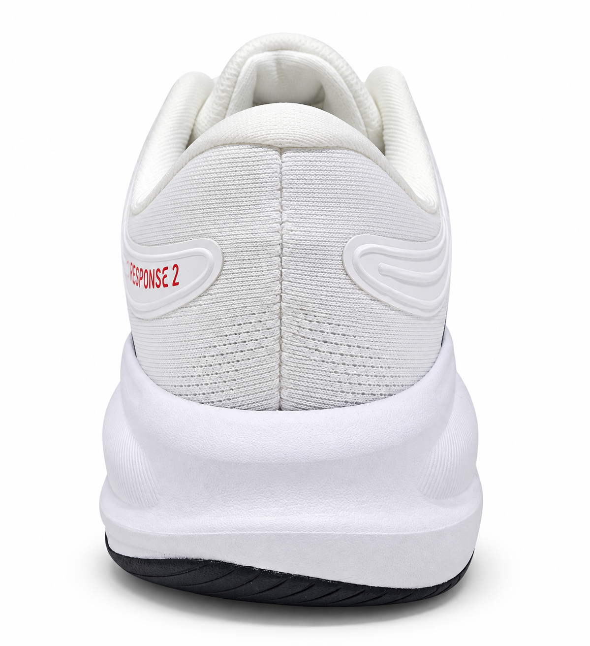 Men’s White & Black Mesh Lace-Up Running Shoes – Cushioned Sole