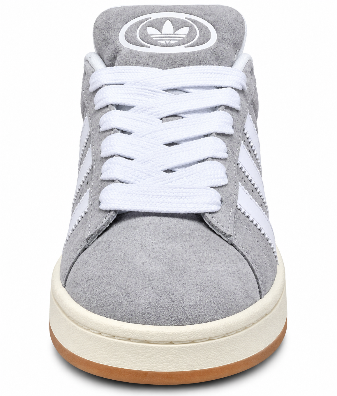 Adi Campus Grey Suede Sneakers – Classic White Stripes Lace-Up Shoes