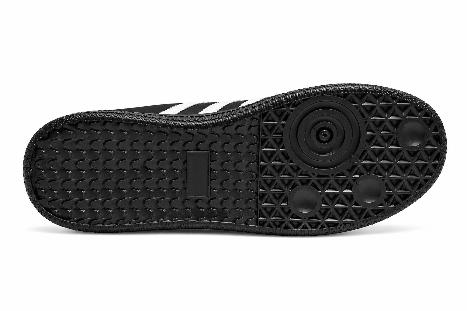 Samba Style Black & White Sneakers | Classic Casual Shoes