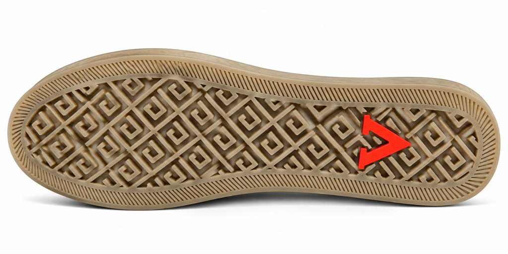 Men’s Taupe Moc-Toe Slip-On Loafers with Metal Accent