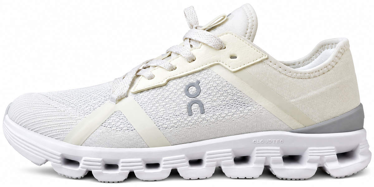 White & Cream Cloud-Style Chunky Sneakers – Lightweight Casual Athletic Shoes
