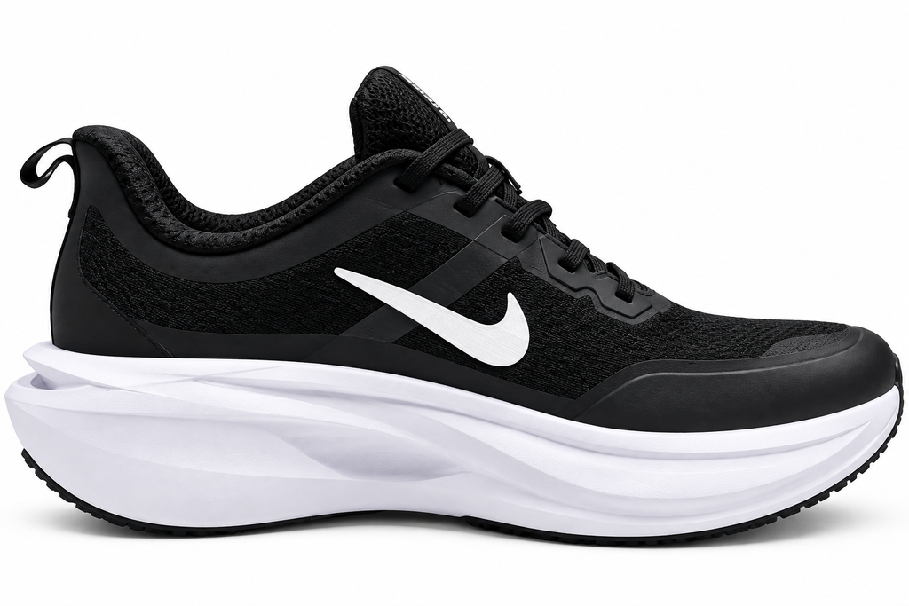 Nik ZoomX Black & White Cushioned Running Shoes
