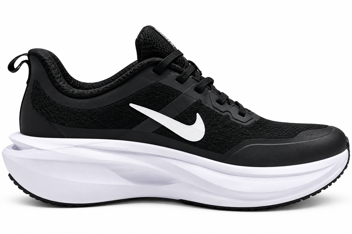 Nik ZoomX Black & White Cushioned Running Shoes
