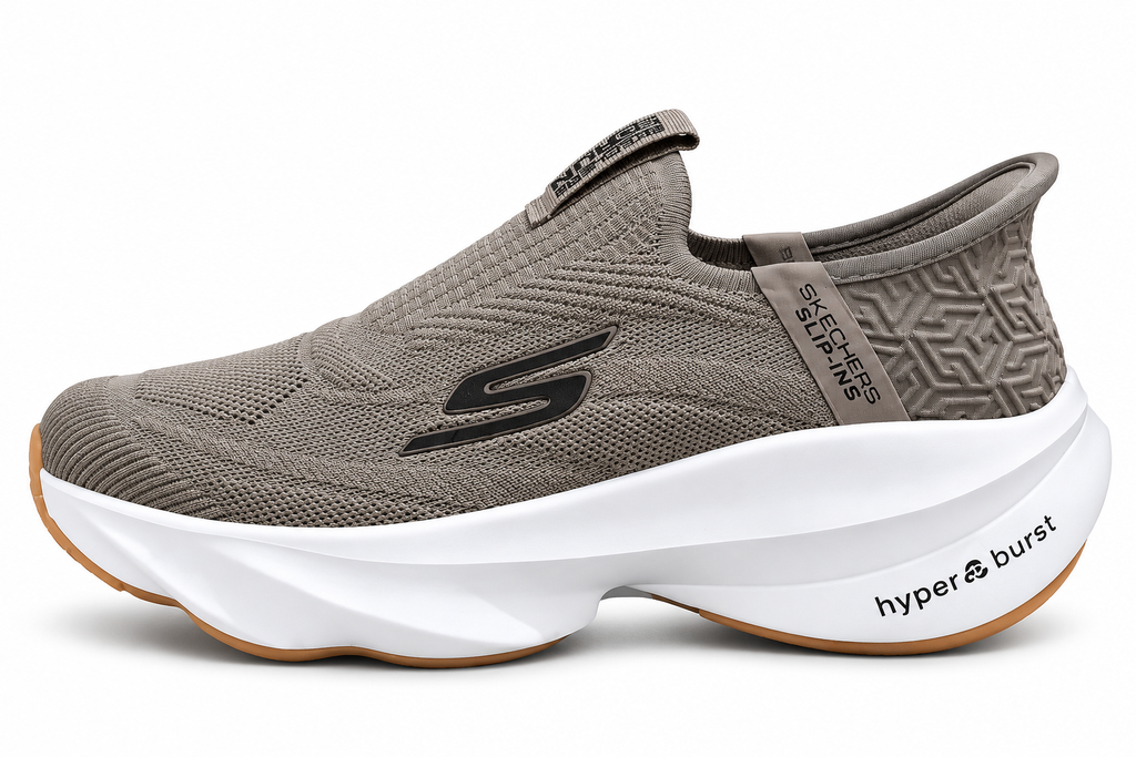Men’s Lightweight Slip-On Running Shoes – Breathable Knit Walking Sneakers with Cushioned Comfort