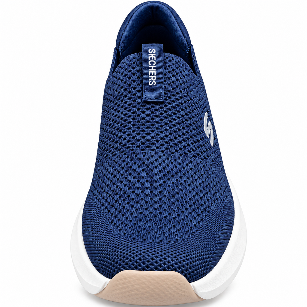 Men's Navy Blue Slip-On Sneakers | Lightweight Breathable Mesh Casual Walking Shoes