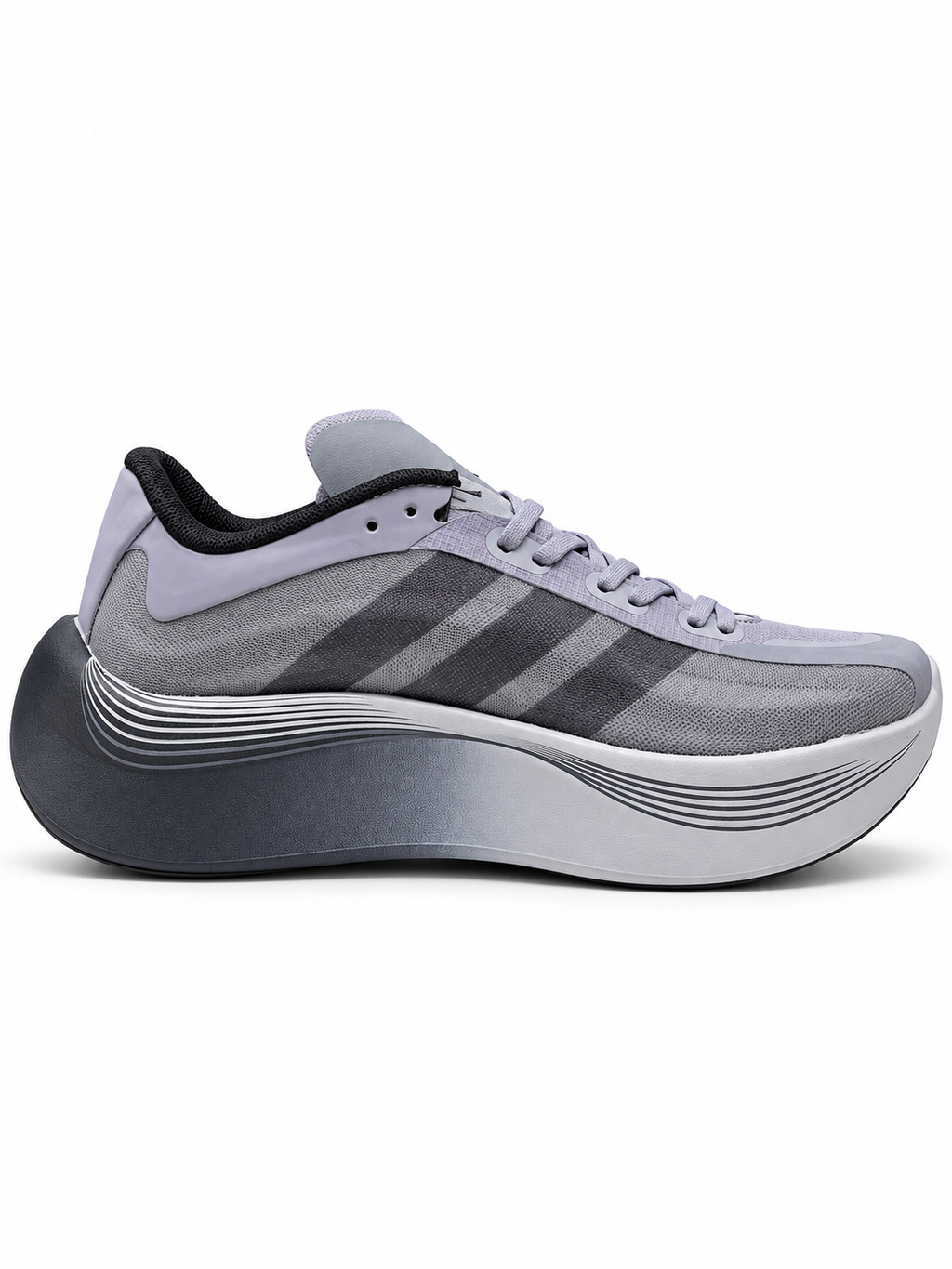 Hyperboost Grey & Black Chunky Sole Running Sneakers