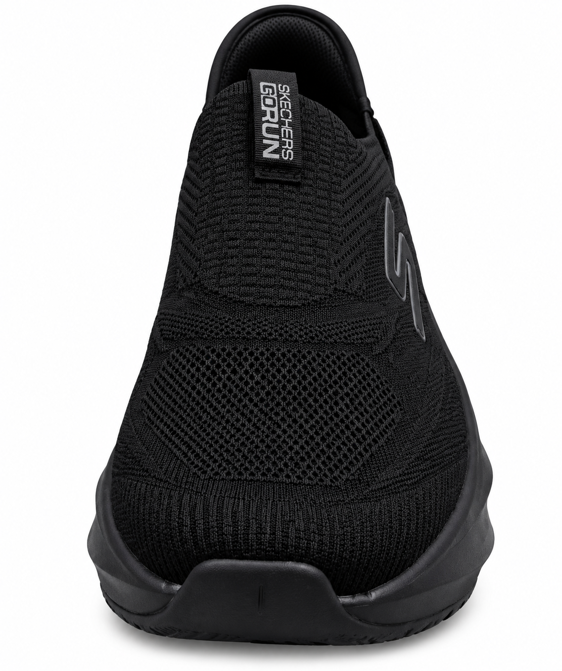 Skechers Men’s Full Black Slip-On Running Shoes | Lightweight & Breathable