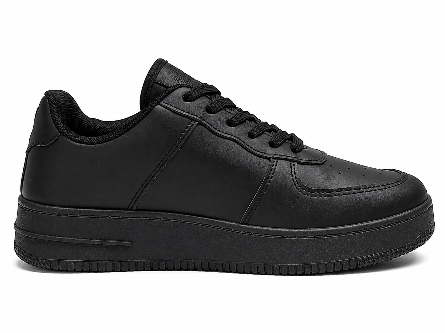 Nike Air Force 1 Style Triple Black Sneakers – Classic Low-Top Casual Shoes
