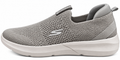 Men's Grey Slip-On Sneakers | Lightweight Breathable Mesh Walking Shoes