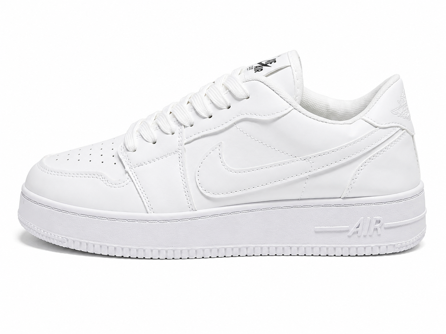 Nike Air Force 1 Style Triple White Sneakers – Classic Low-Top Casual Shoes