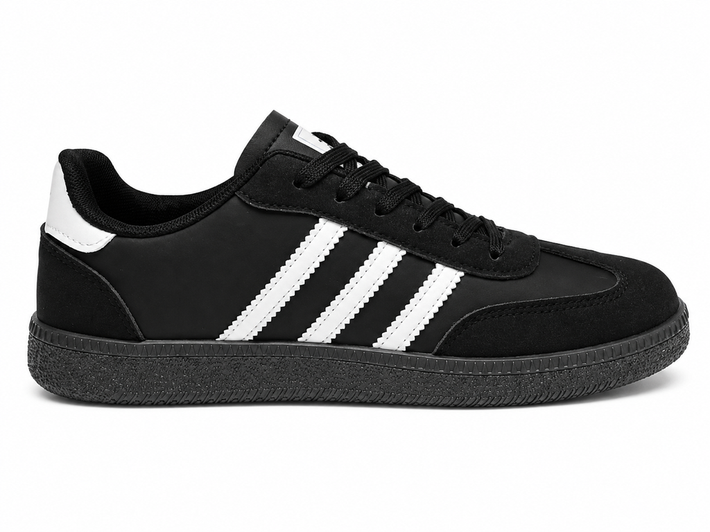 Samba Style Black & White Sneakers | Classic Casual Shoes