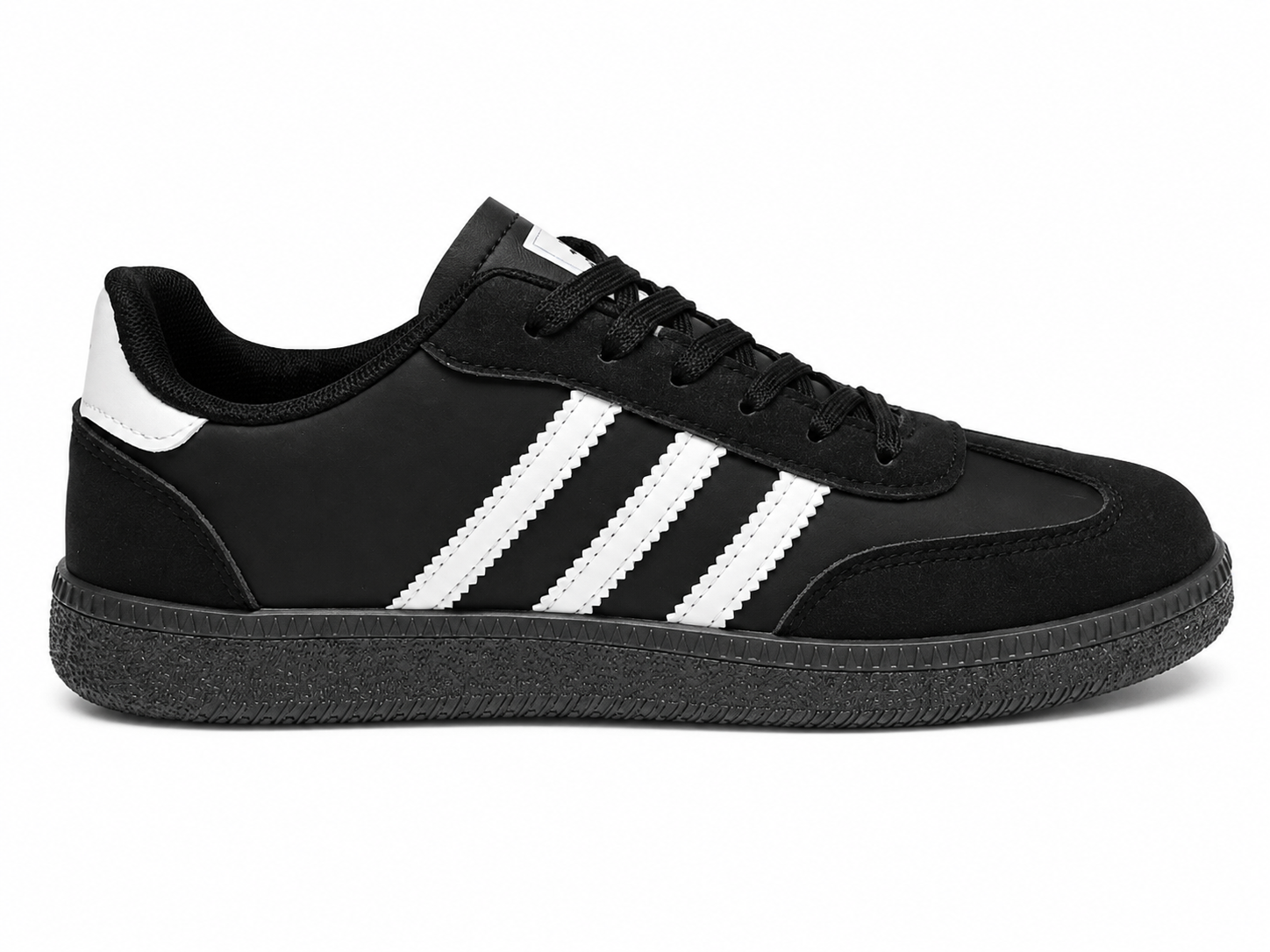 Samba Style Black & White Sneakers | Classic Casual Shoes