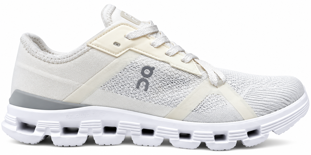 White & Cream Cloud-Style Chunky Sneakers – Lightweight Casual Athletic Shoes
