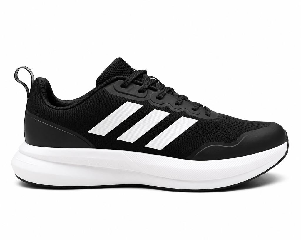 Men's Black Sports Sneakers – Lightweight Running & Walking Shoes with Comfort Cushioning
