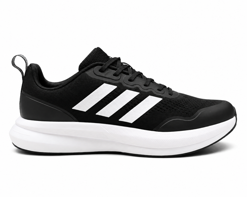 Men's Black Sports Sneakers – Lightweight Running & Walking Shoes with Comfort Cushioning