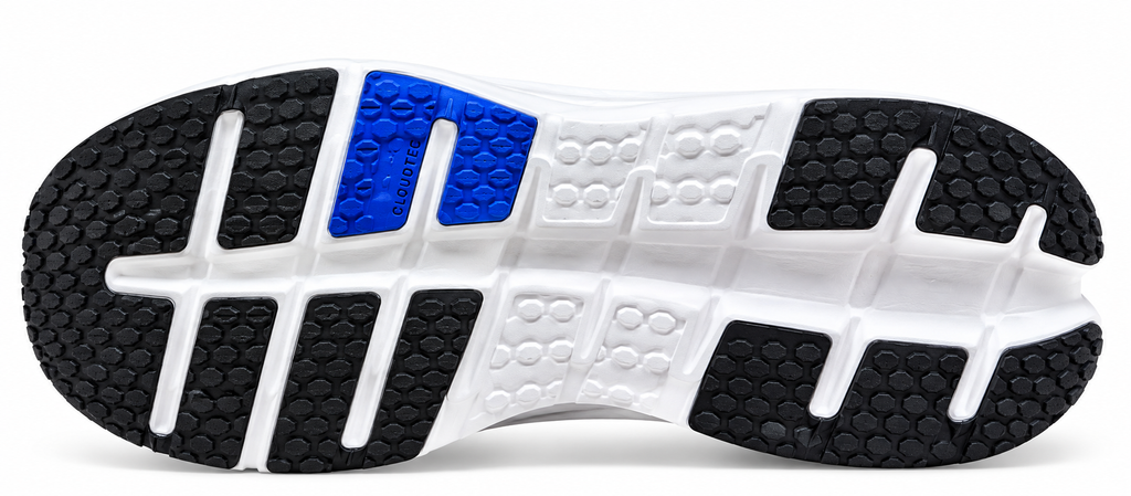 On Men’s White & Blue CloudTec Running Shoes – Mesh Athletic Sneakers