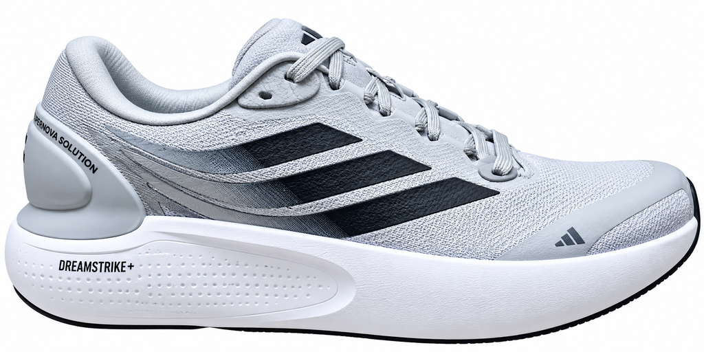 Adi Supernova Solution Grey Running Shoes – Lightweight Cushioned Sneakers