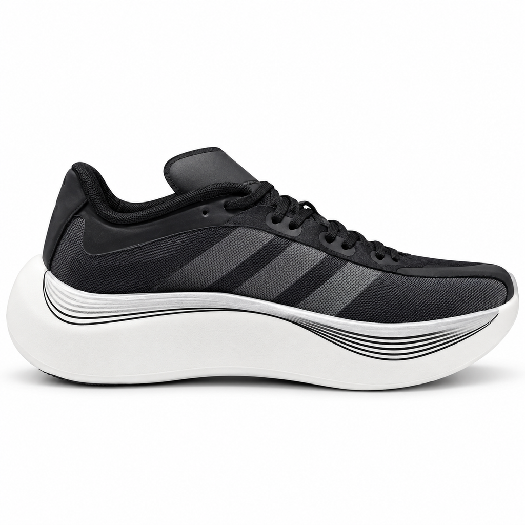 Hyperboost Black & White Chunky Sole Running Sneakers