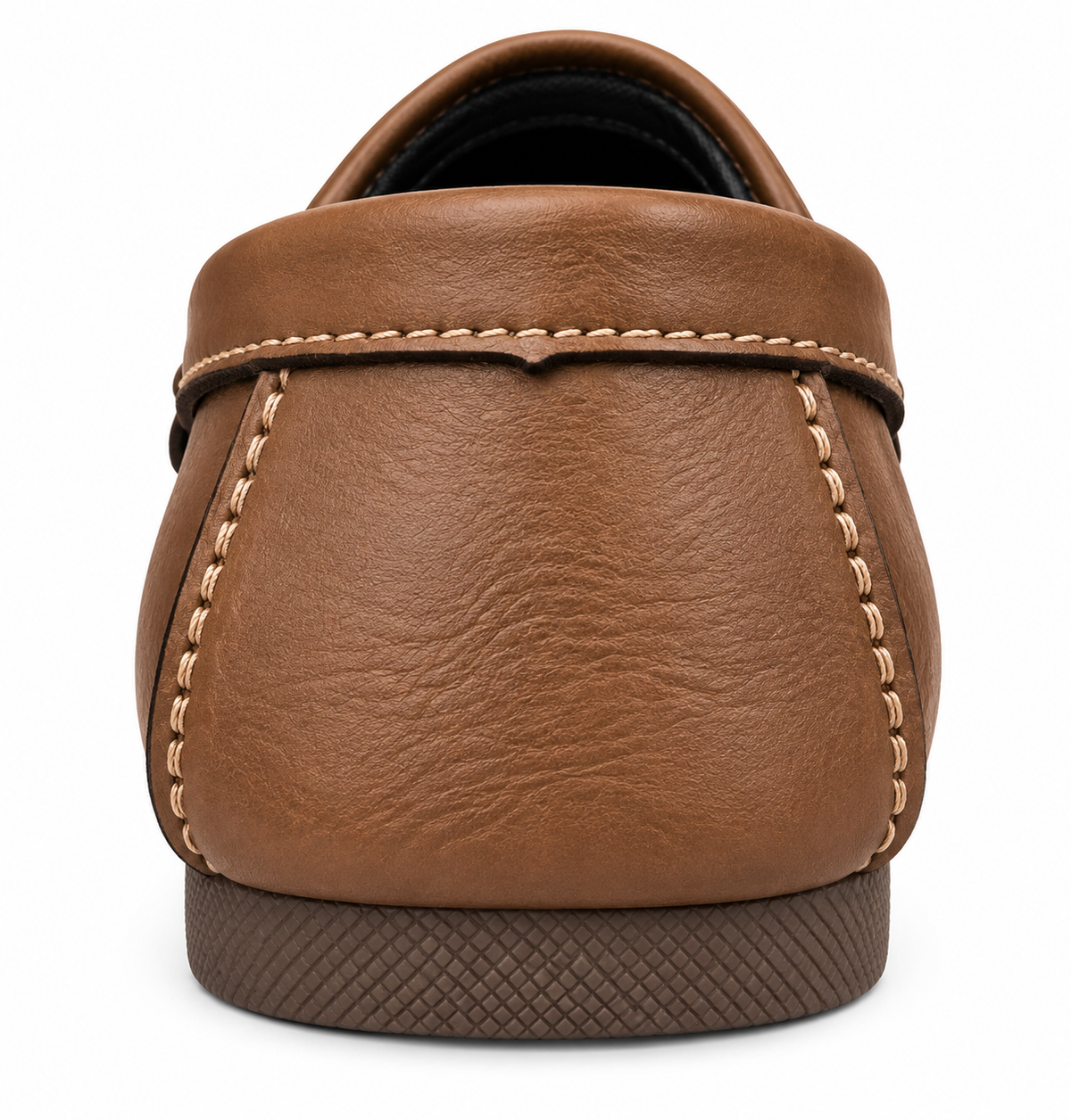 Men’s Brown Perforated Moc-Toe Loafers with Tassel Detail