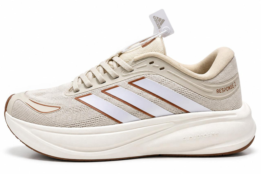 Adi Response 2 Cloudfoam+ Running Shoes – Cream White & Gum