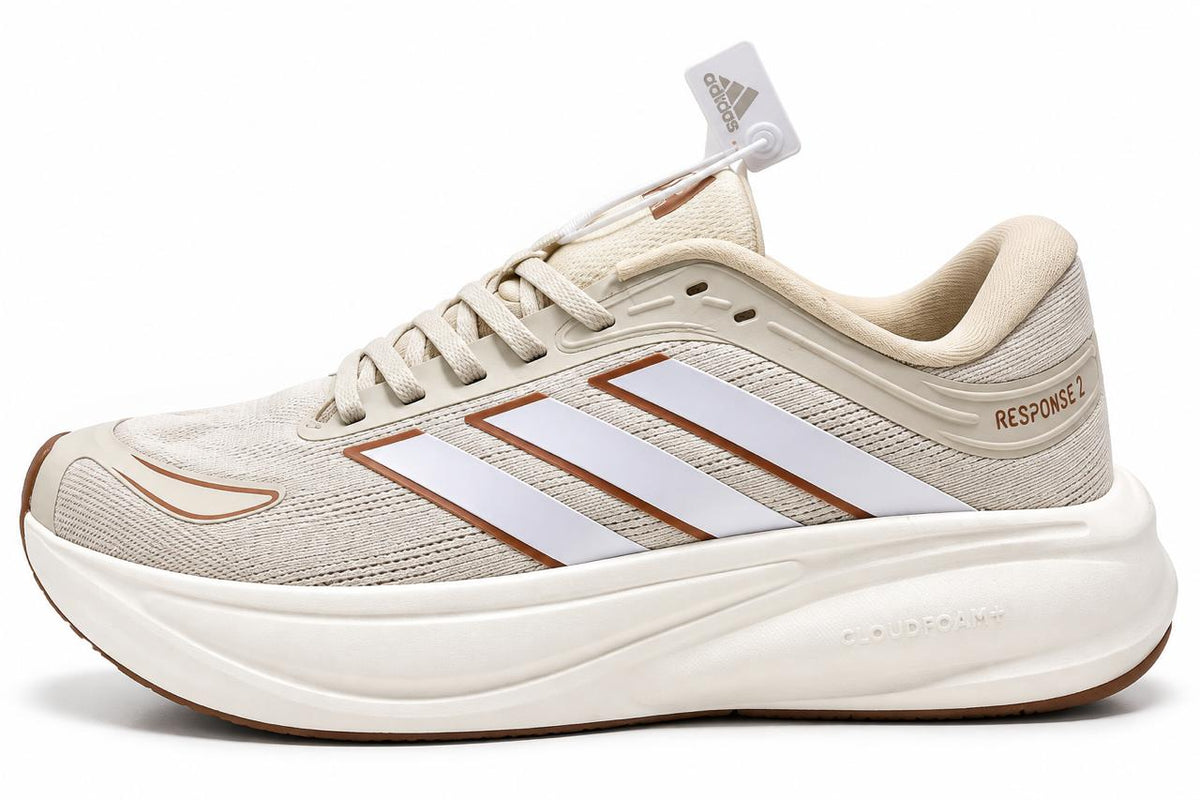 Adi Response 2 Cloudfoam+ Running Shoes – Cream White & Gum