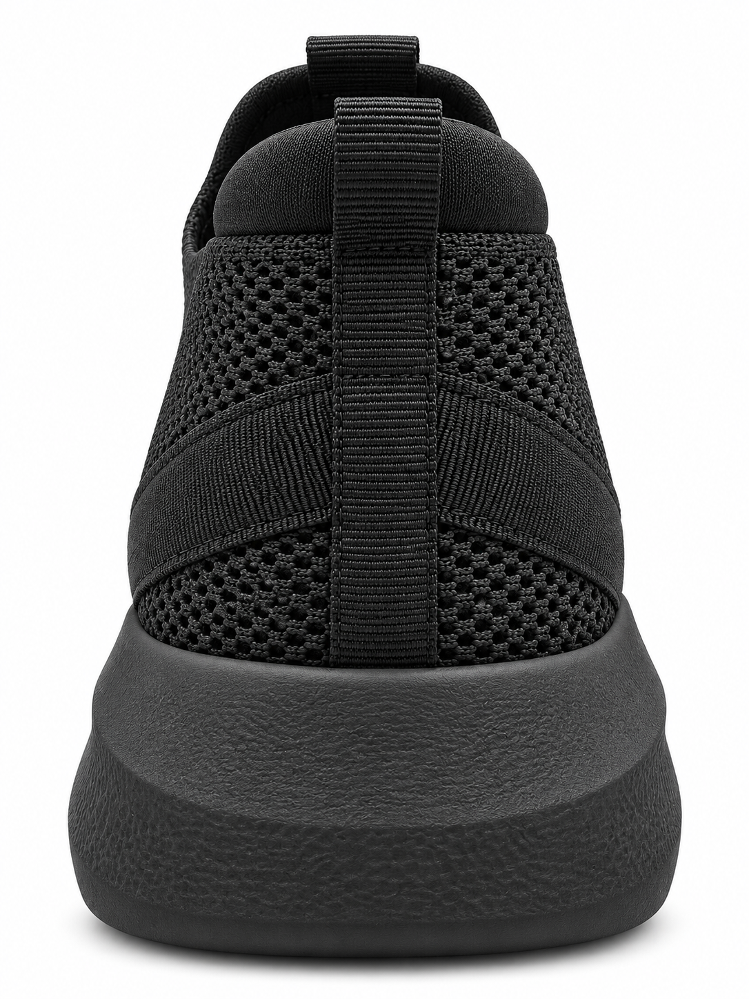 Men's Black Slip-On Sneakers | Lightweight Breathable Mesh Walking Shoes