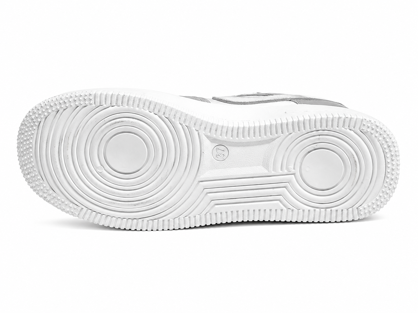 Grey & White Air Style Sneakers – Classic Everyday Casual Shoes