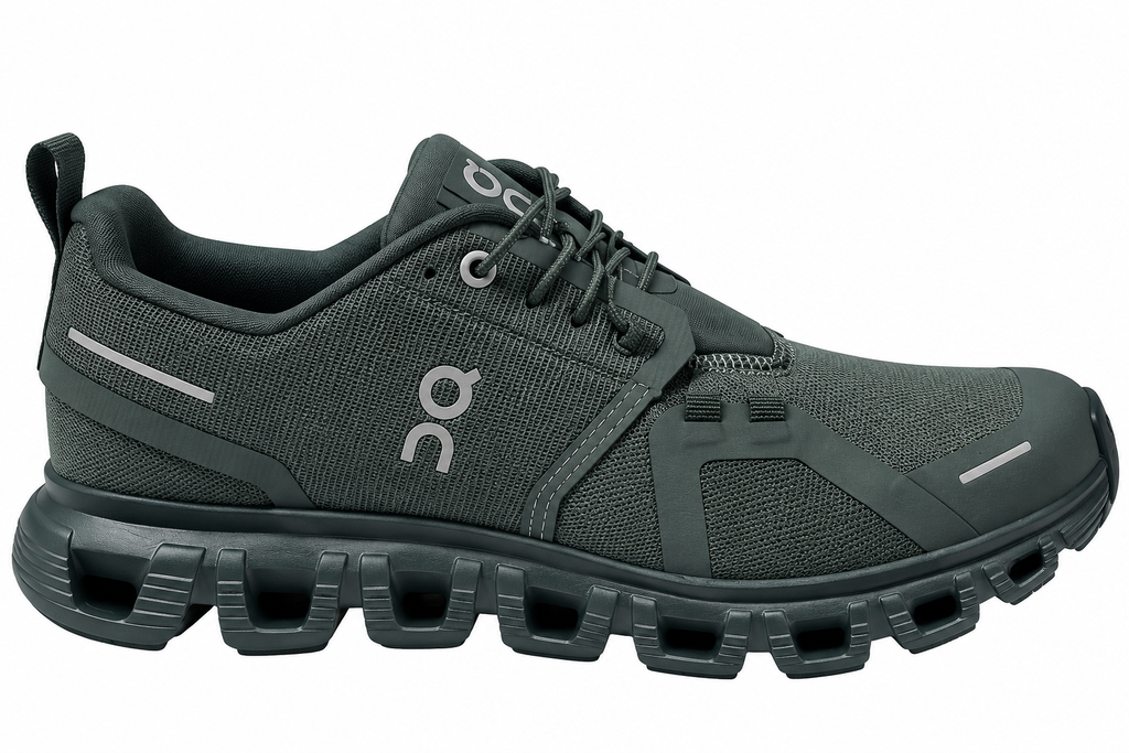 On Cloud Waterproof Running Shoes – Dark Grey | Lightweight Cushioned Sneakers