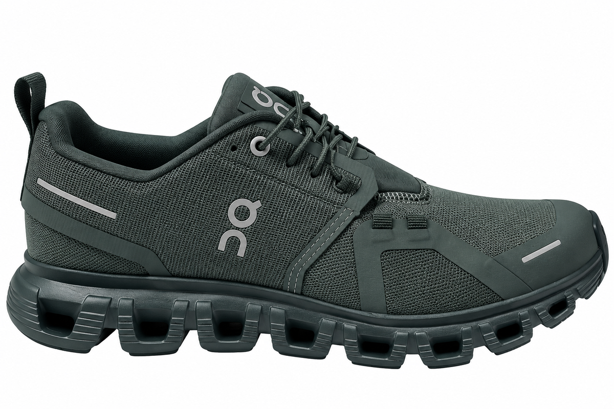 On Cloud Waterproof Running Shoes – Dark Grey | Lightweight Cushioned Sneakers