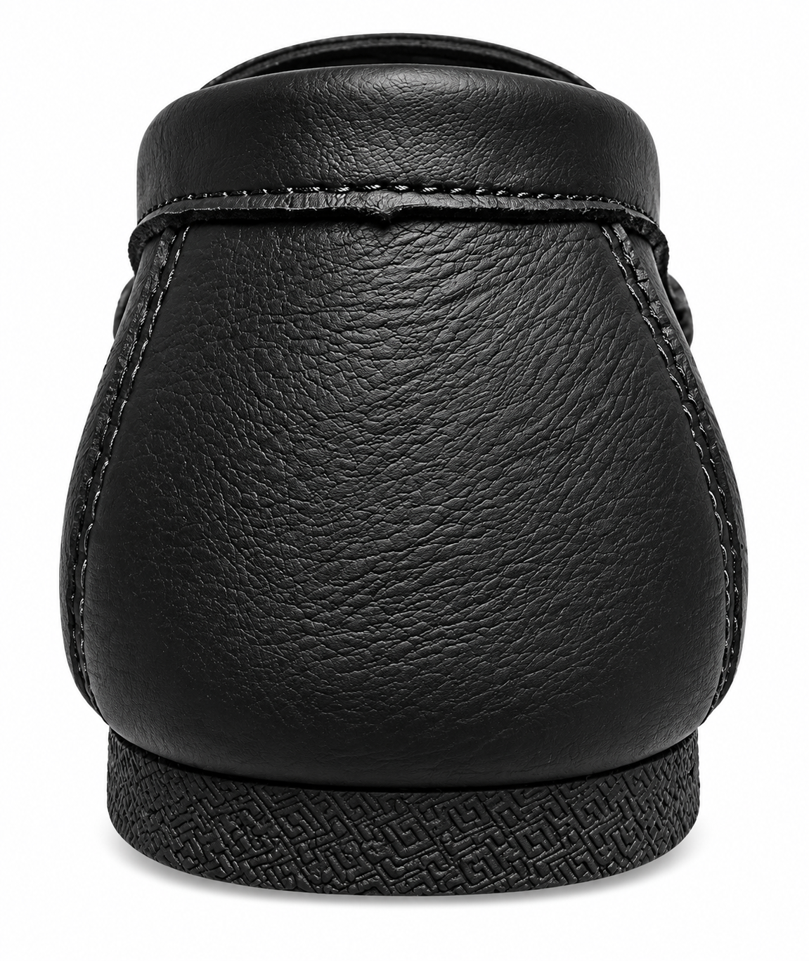 Men’s Black Perforated Loafers with Metal Accent