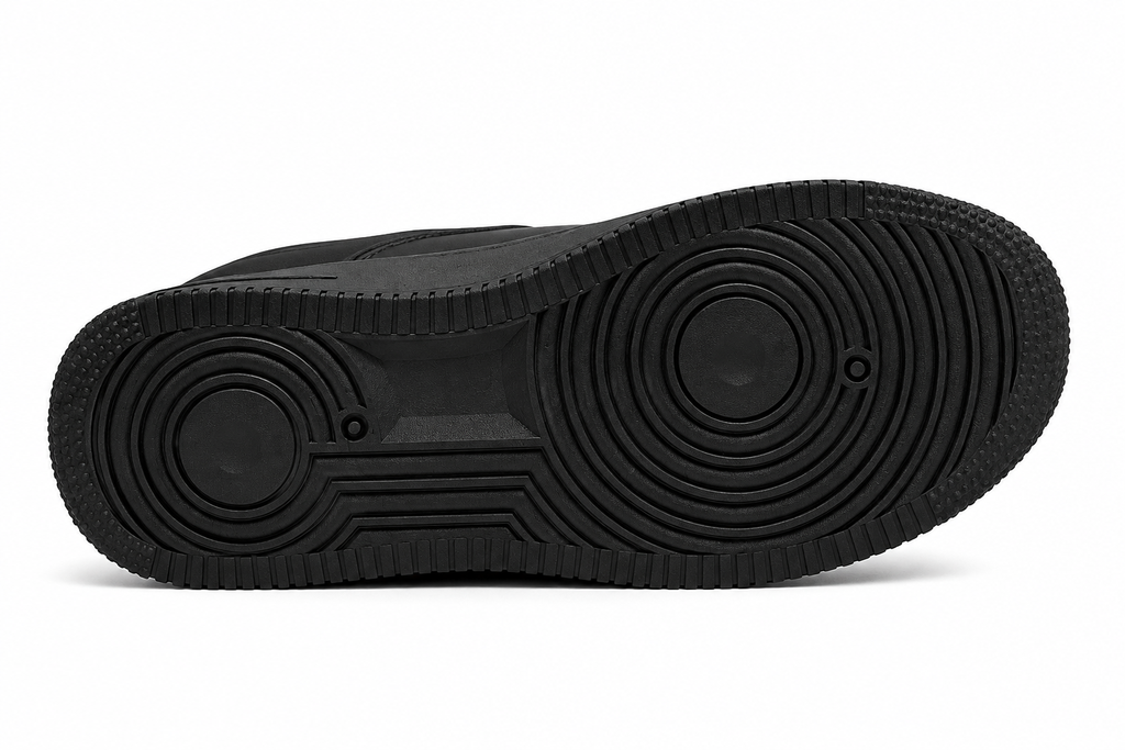 Nike Air Force 1 Style Triple Black Sneakers – Classic Low-Top Casual Shoes