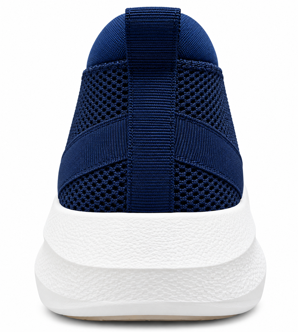 Men's Navy Blue Slip-On Sneakers | Lightweight Breathable Mesh Casual Walking Shoes