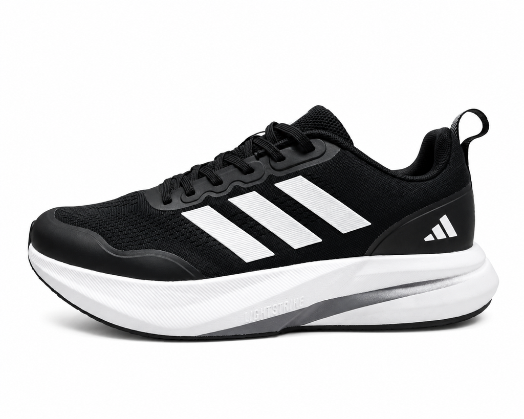 Men's Black Sports Sneakers – Lightweight Running & Walking Shoes with Comfort Cushioning