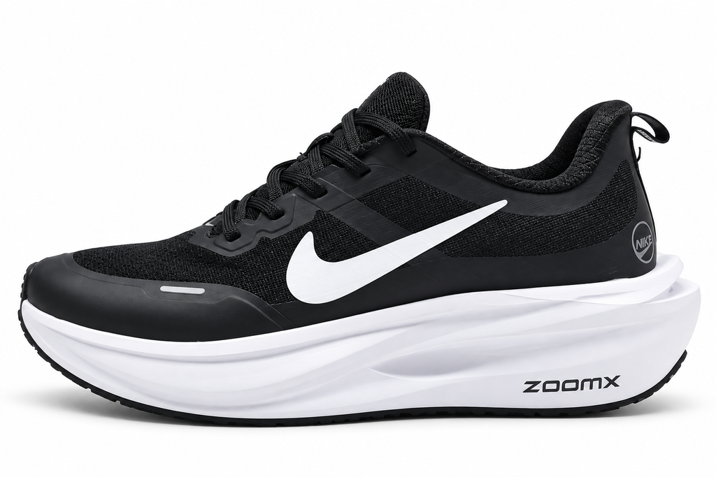 Nik ZoomX Black & White Cushioned Running Shoes